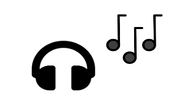 headphones and music