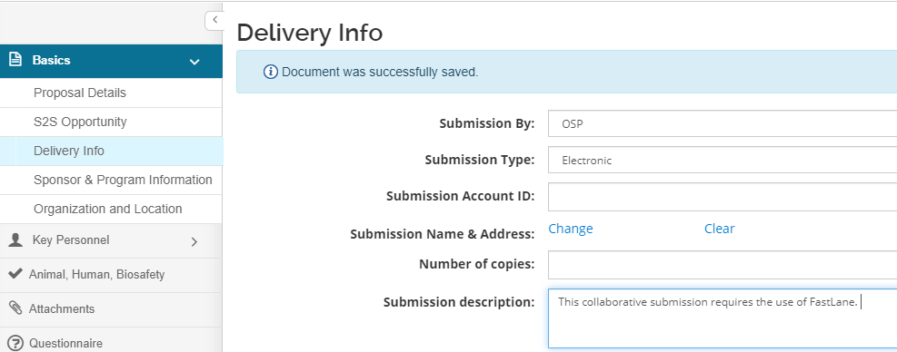 Delivery Info