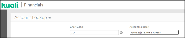kuali account lookup