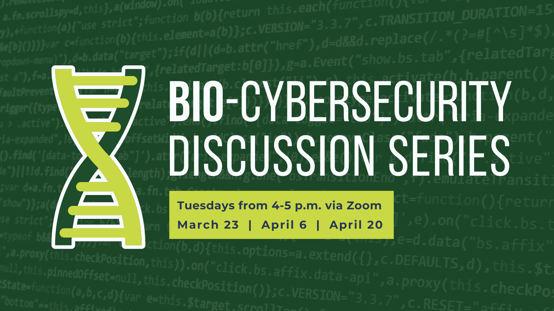 Bio Cybersecurity Discussion Series Vice President For Research